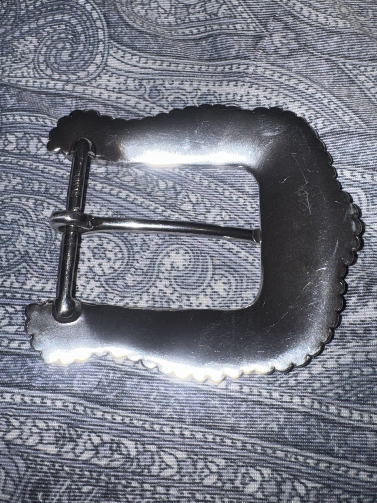 Men&rsquo;s Silver Tone Metal Western Belt Buckle Engraved Floral Rectangle Tony Lamar