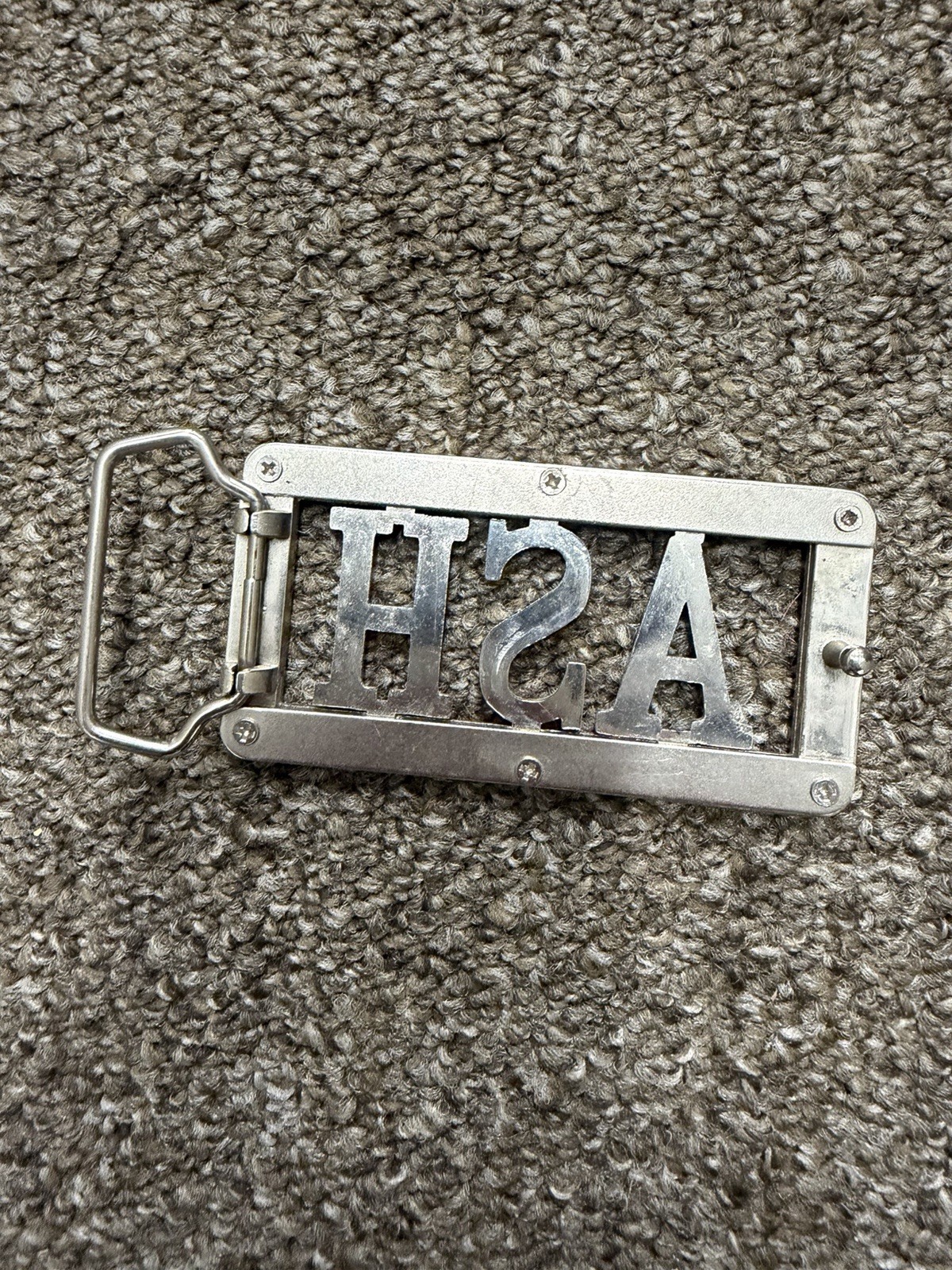 ASH Custom Personalized Name Belt Buckle SKU:J