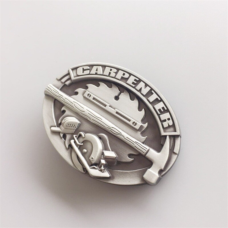 Vintage Style Tradesman Carpenter Western Star Belt Buckle
