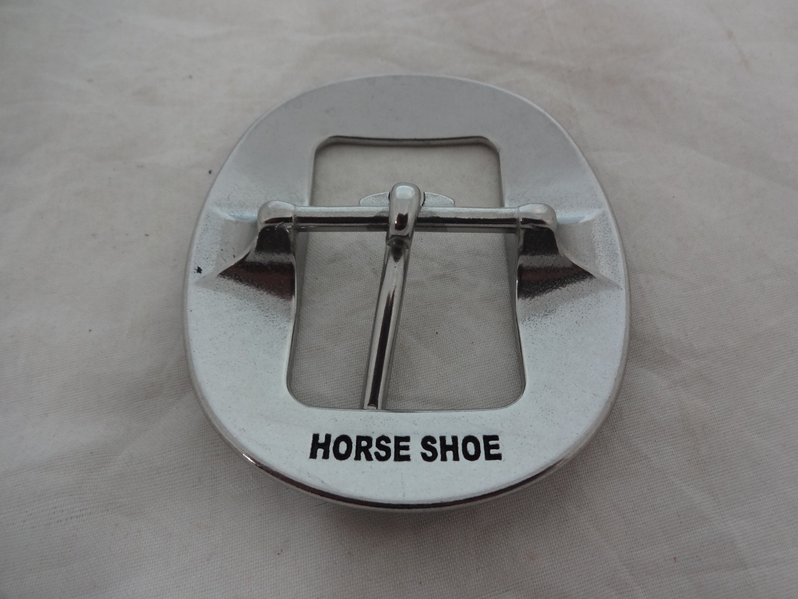 Jeremiah Watt Oval Belt Buckle 1 1/4&Prime; Western Stainless Steel Floral Black Horse