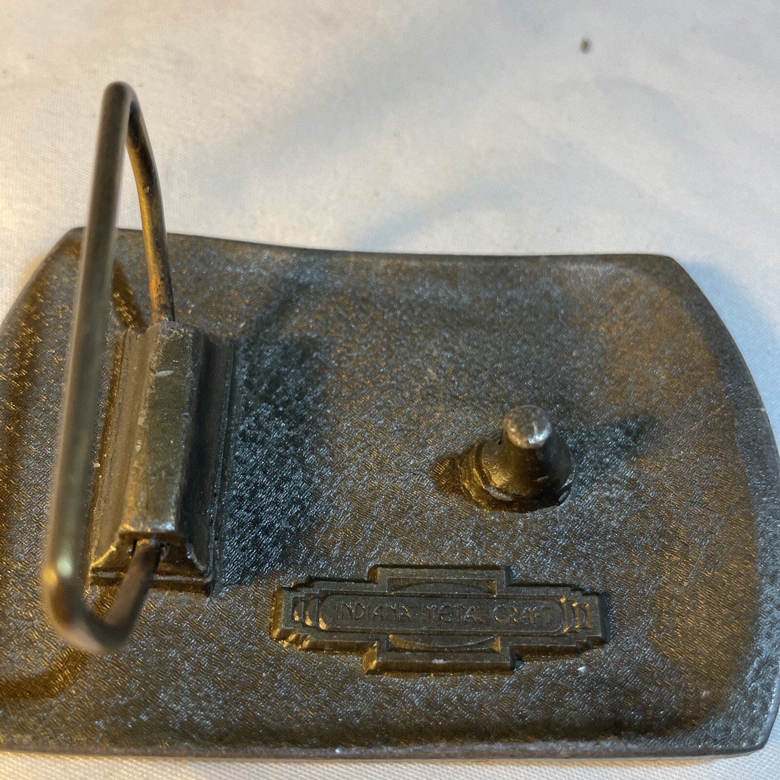 Shell Fire And Ice AD Belt Buckle Vintage Metal