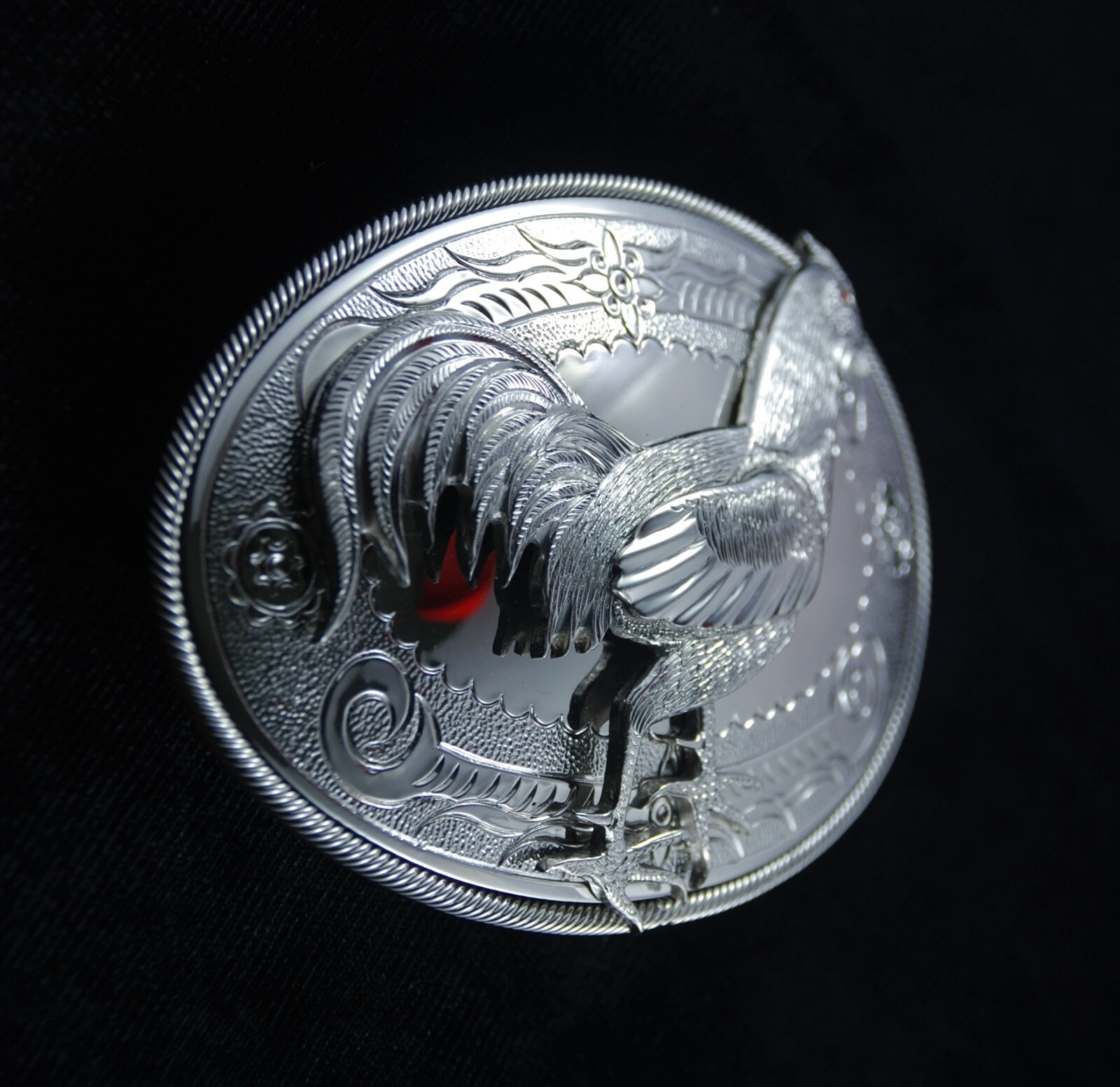 MADE BY ORDER MEN BELT BUCKLE HANDMADE STAINLESS STEEL COCK FIGHTER ROOSTER