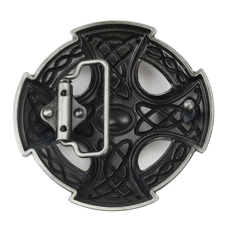 Celtic Cross Belt Buckle Western Cowboy Motorcycle Riding Belt Buckle