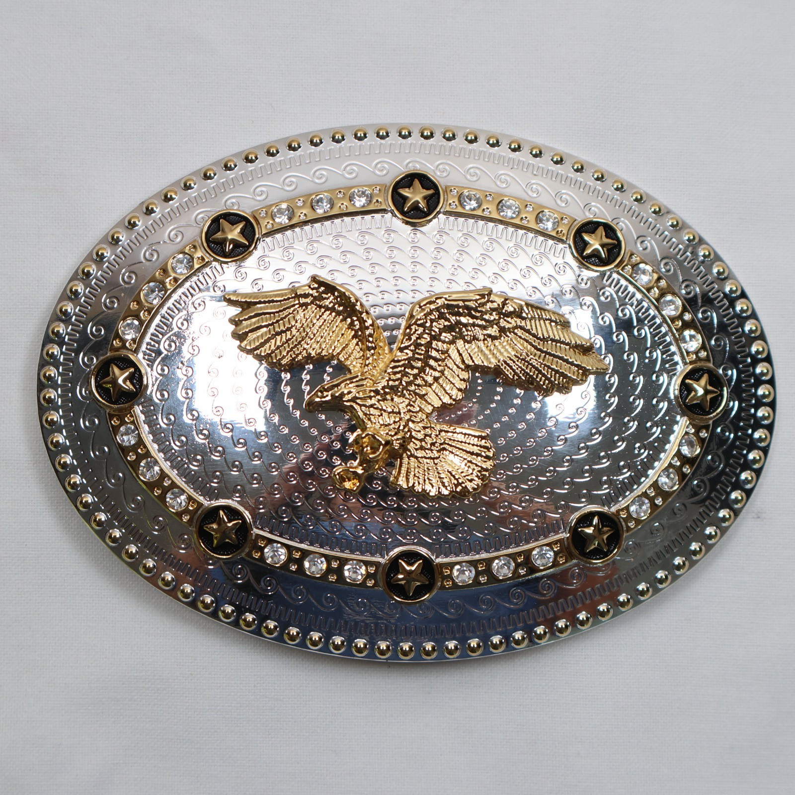 EAGLE Belt Buckle OVAL SHAPE Rodeo Western LARGE