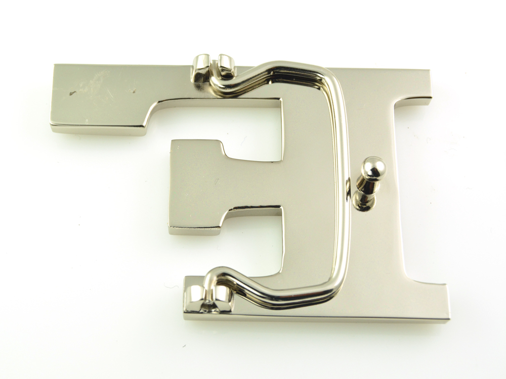 INITIAL « F » METAL STAINLESS STEEL BELT BUCKLE