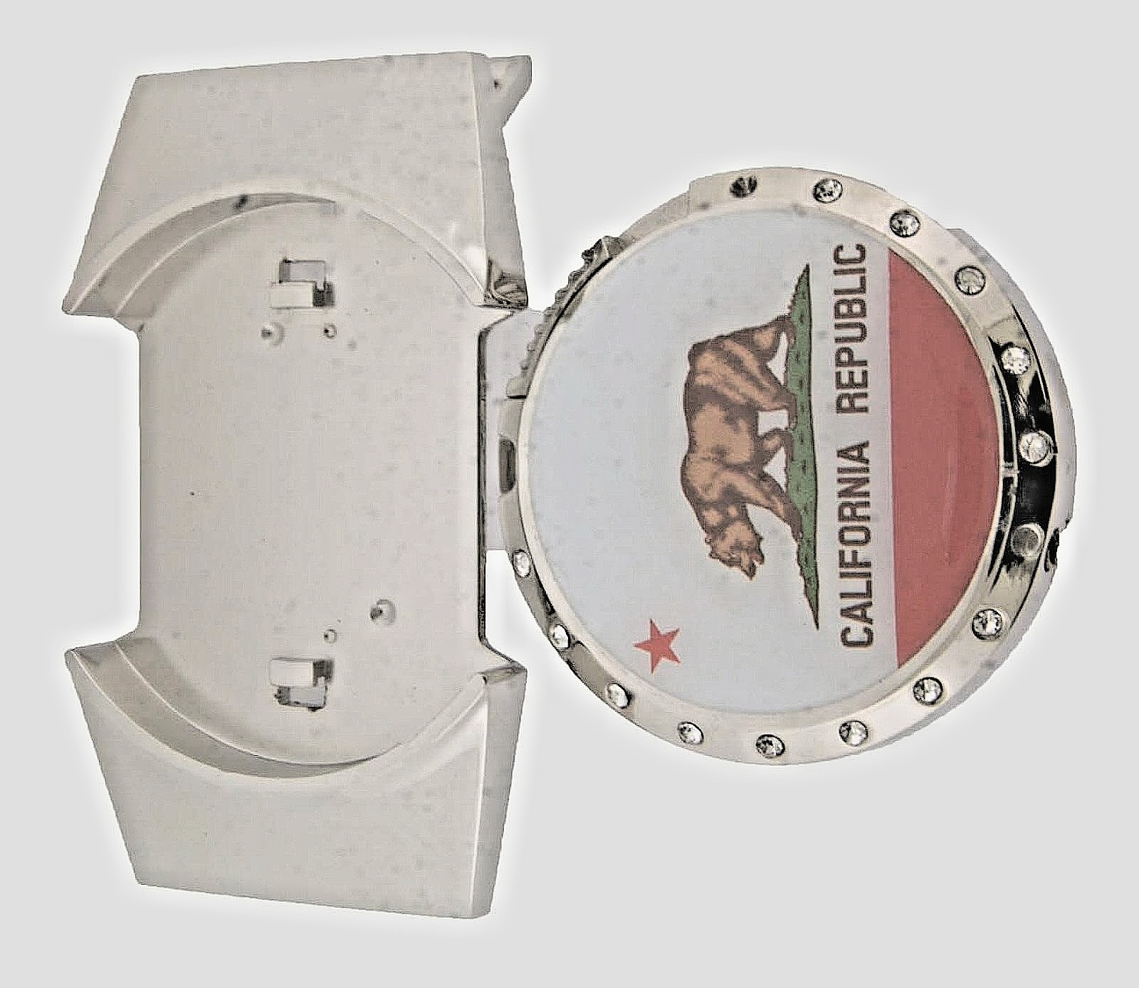 Vintage State California W Bear Logo Belt Buckle (with Lighter) Hidden Men Women