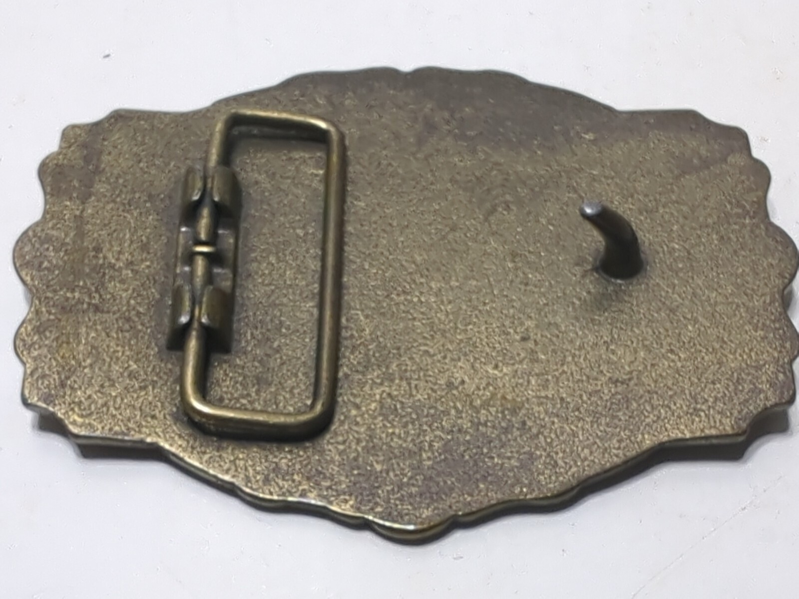 ✨VINTAGE✨Livingston Wells & Co. Foreign & Domestic Gold Dealers BELT BUCKLE Ship