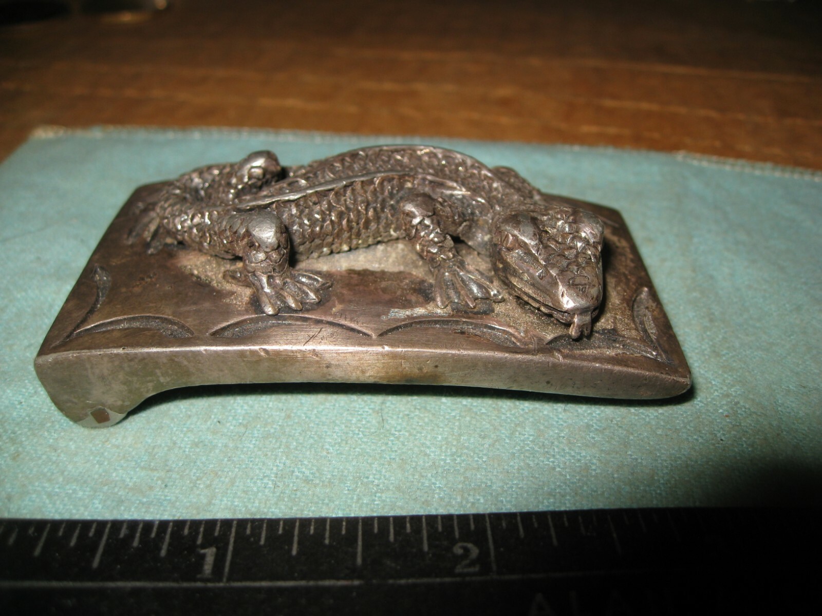 Cast Lizard Sancrest Belt Buckle for 1 1/2&Prime; wide belt