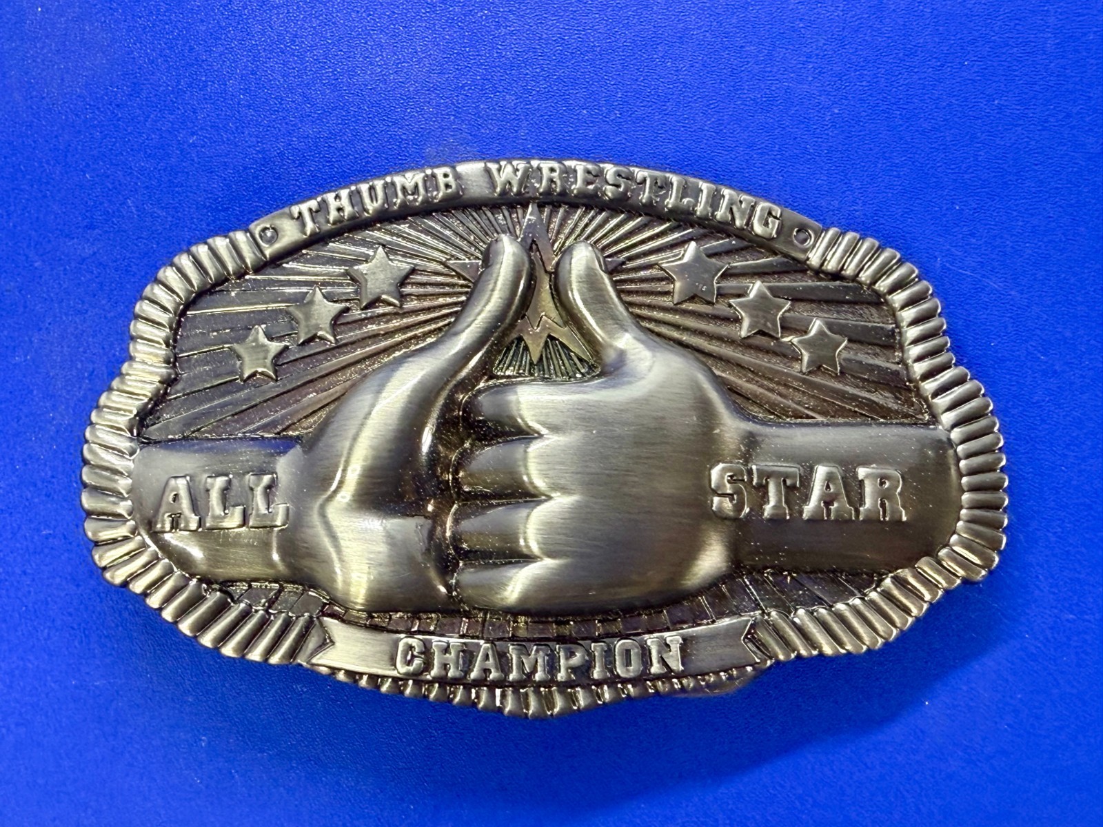 Thumb Wrestling All-Star Champion Trophy Award 2005 SMC LLC. Belt Buckle