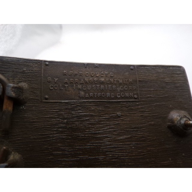 Vintage Colt Revolvers Belt Buckle The Worlds Right Arm Bronze Tone Rectangular