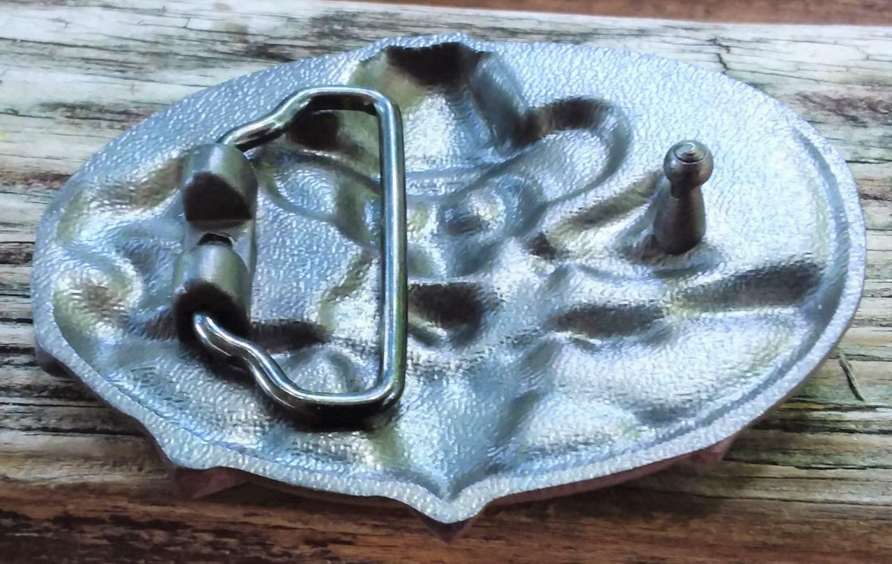BLACK DEAD COWBOY SKULL GUN BELT BUCKLE RIFLES DEATH HAT