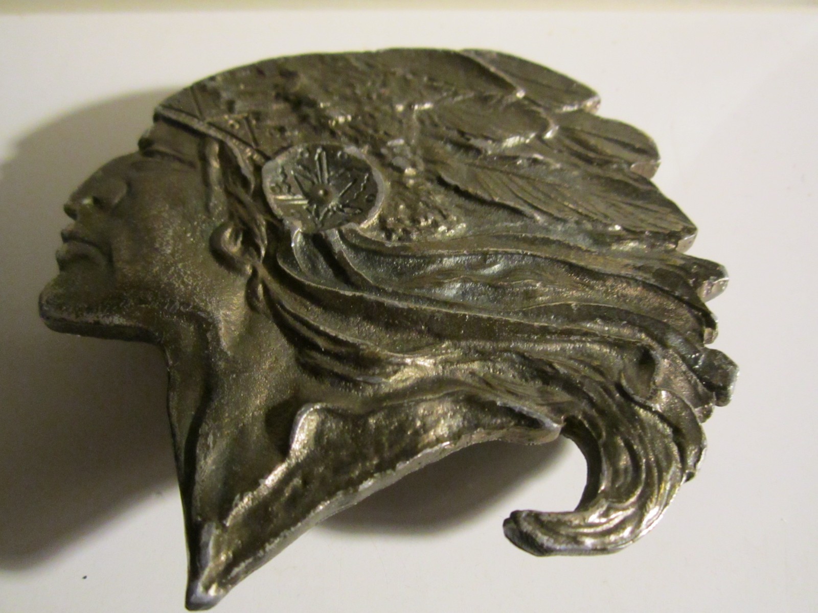 VINTAGE INDIAN CHIEF THEME BELT BUCKLE HEAVY – GW-16