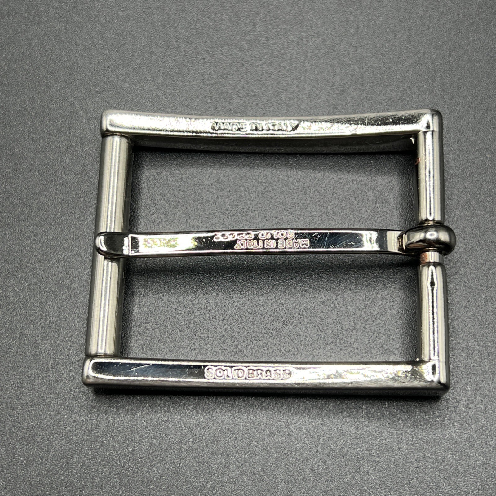 Solid Brass Square Belt Buckle Made In Italy Single Buckle Only Shiny