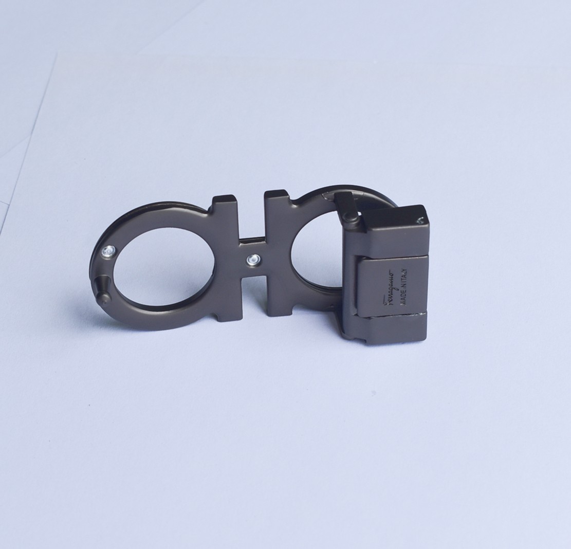 Salvatore Ferragamo gunmetal grey Gancini Belt Buckle for 34-35mm belt Men