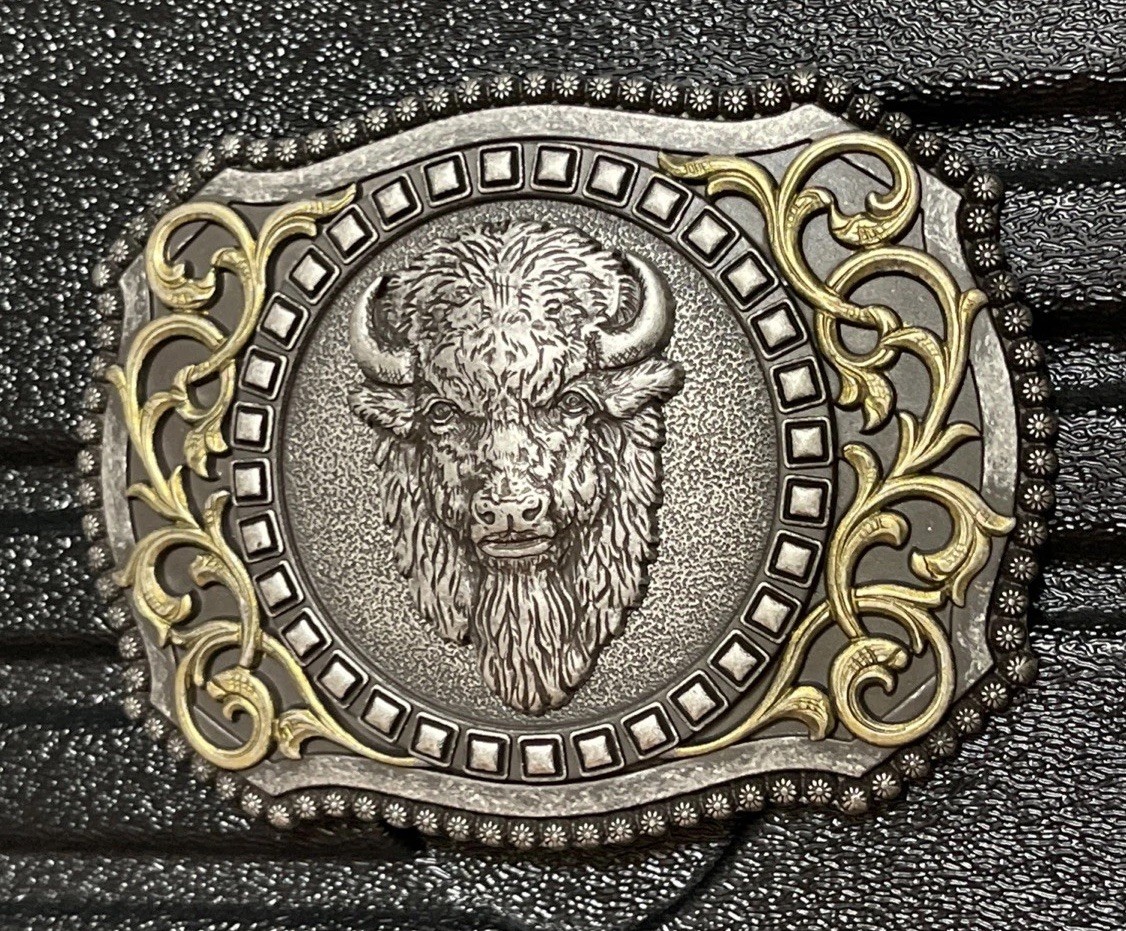Nocona Buffalo Head Belt Buckle / Mens NWOT