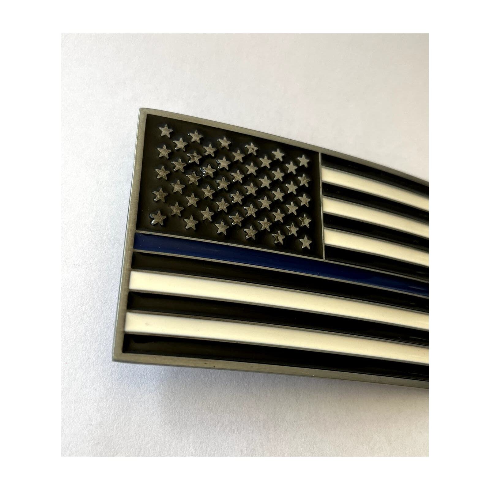 Thin Blue Line Law Enforcement Belt Buckle