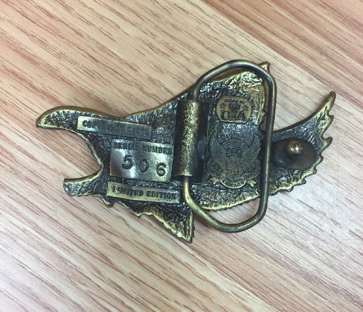 VTG 1979 THE GREAT AMERICAN CHICAGO BUCKLE CO. EAGLE BRASS LIMITED EDITION 506