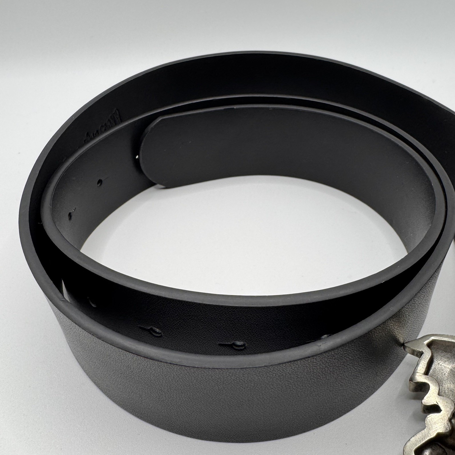 Spooky Woods Grim Reaper Flame Belt Black Silver Gothic Streetwear Sold Out