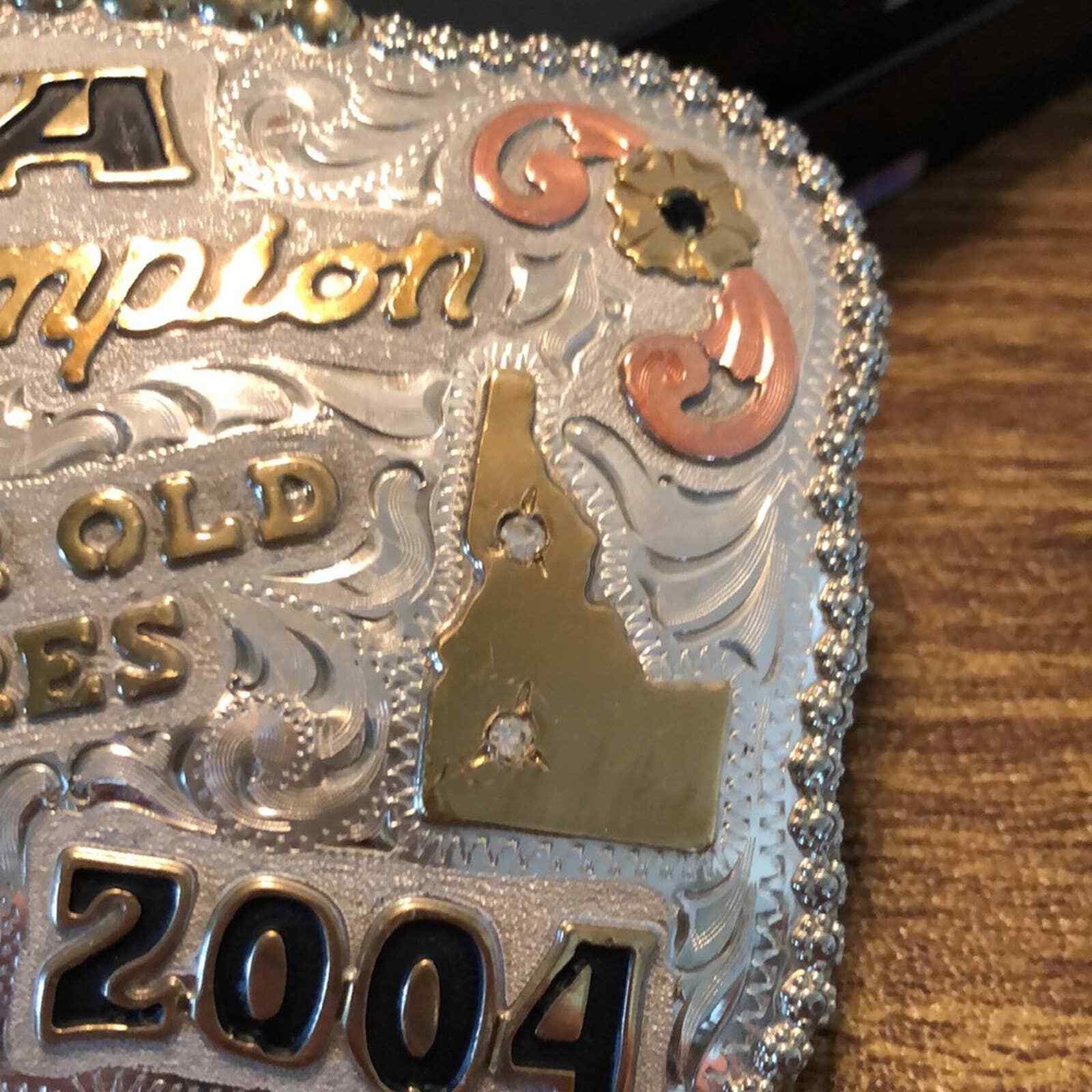 Frontier 2004 IQHA Idaho Quarter Horse Champion Belt Buckle