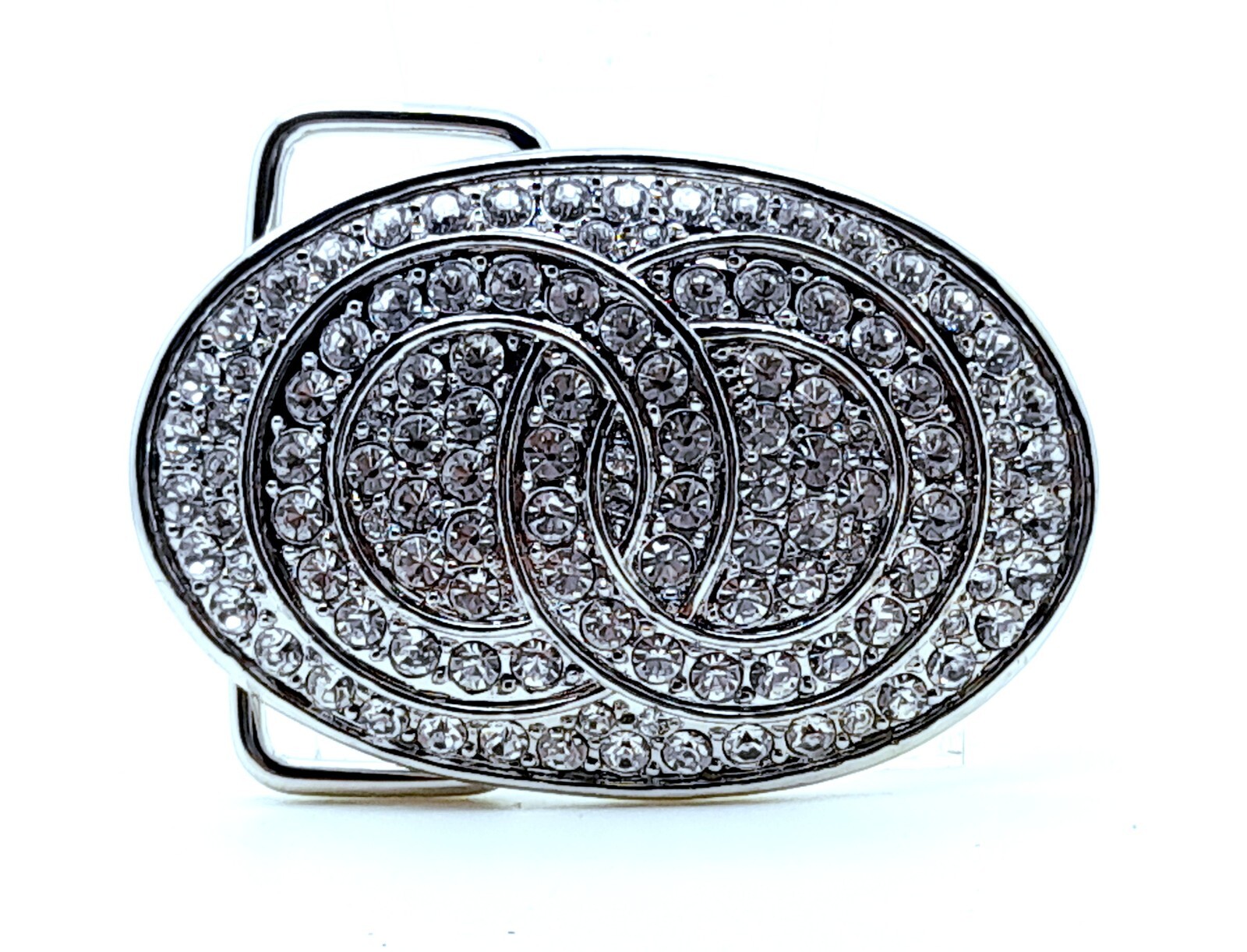 Fashion Men Women western classic Belt Buckle Silver Metal crystal rhinestones 8