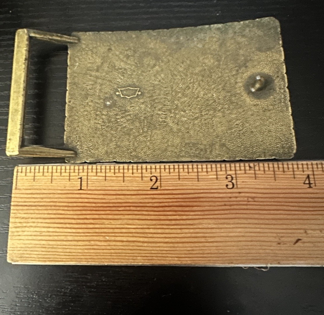 Vintage brass eagle belt buckle