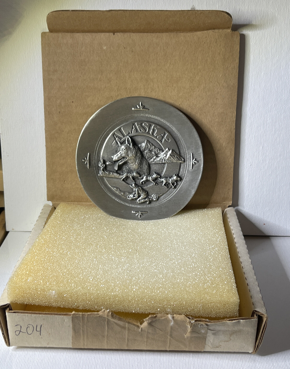 Siskiyou Buckle Company ALASKA Limited Ed Collectors Plate 204/2500 Pewter 1985