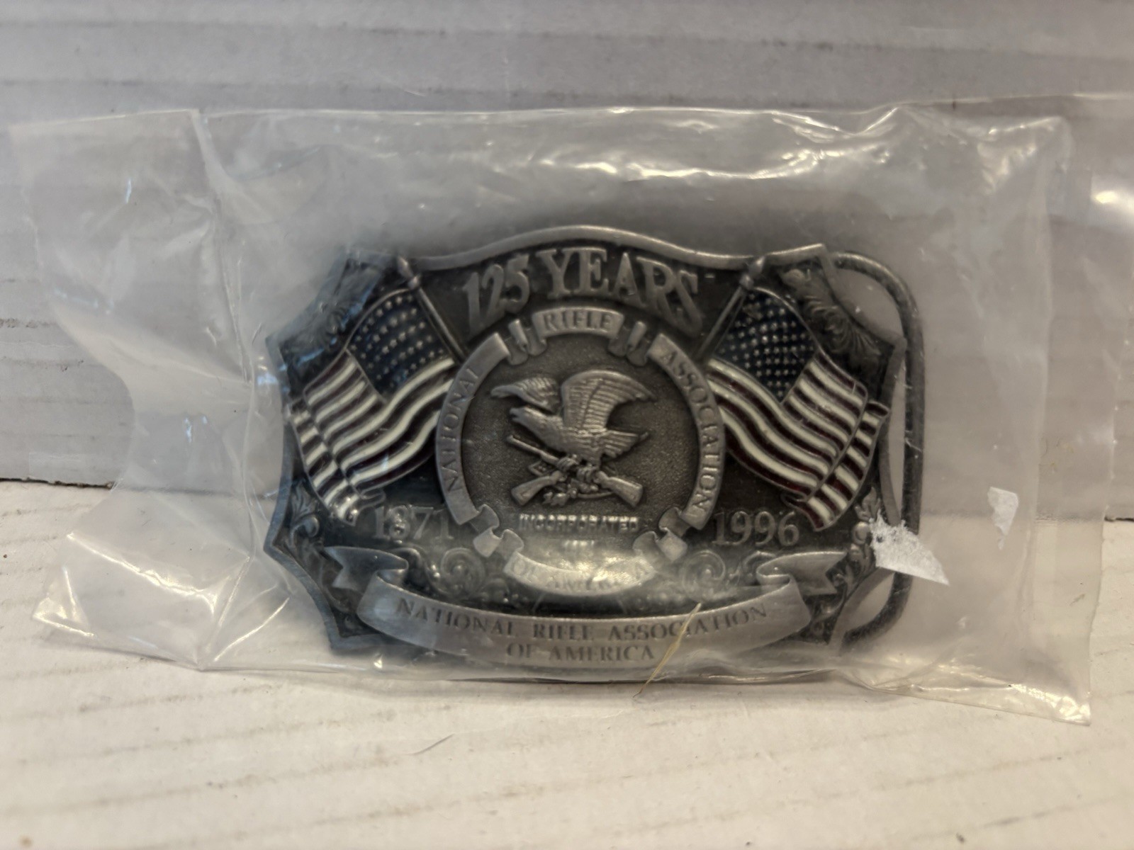 NRA National Rifle Association Of America 125 Years Belt Buckle Vintage 1996 New