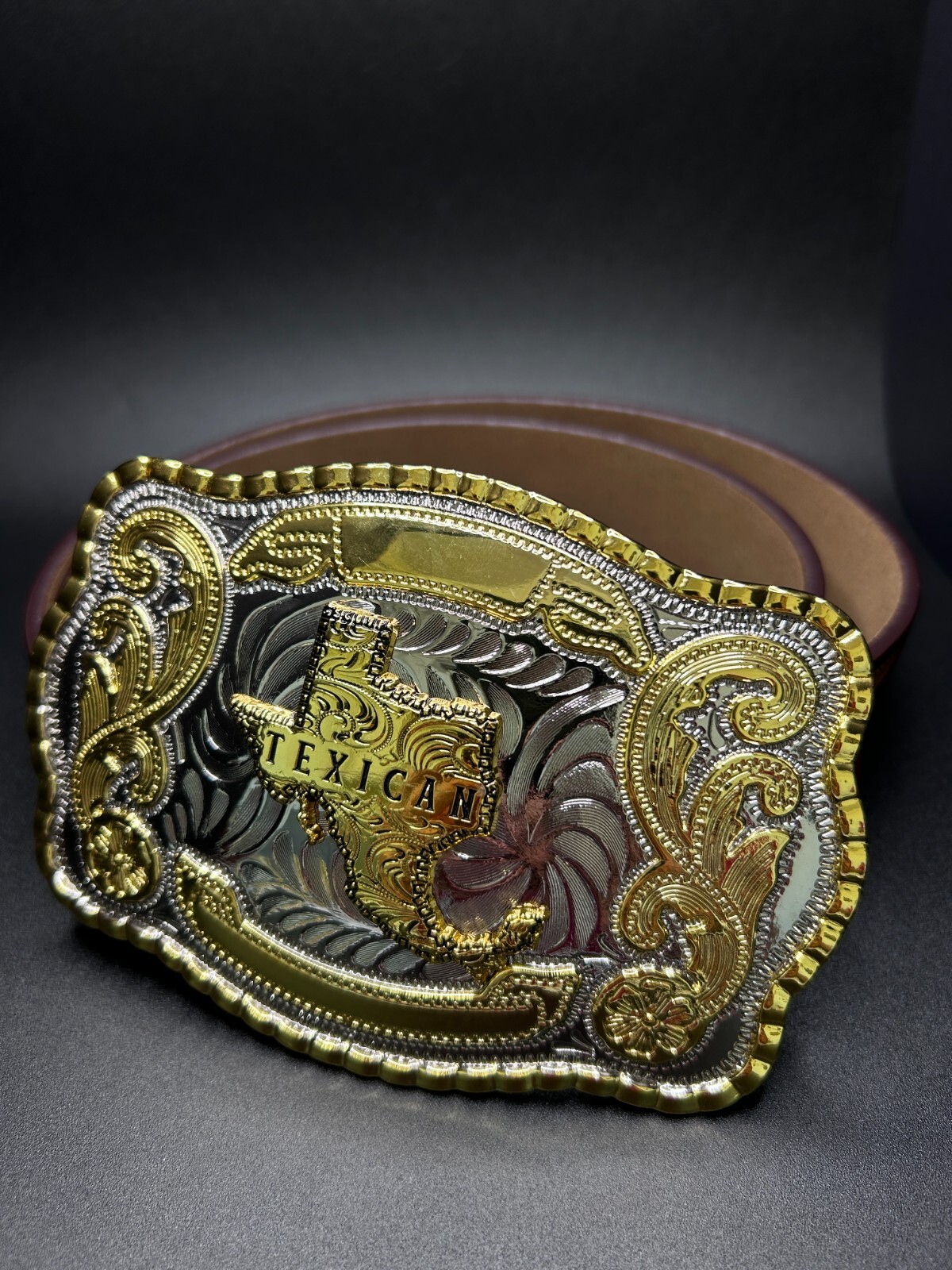 Texican Western Belt Buckle 5.5” x 4” Durable Alloy – Fits Standard 2” Belts.