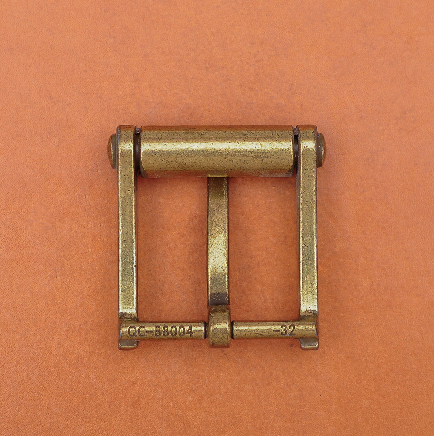 Novelty Mens Retro Solid Brass Single Prong Pin Metal Roller Belt Buckle 32mm