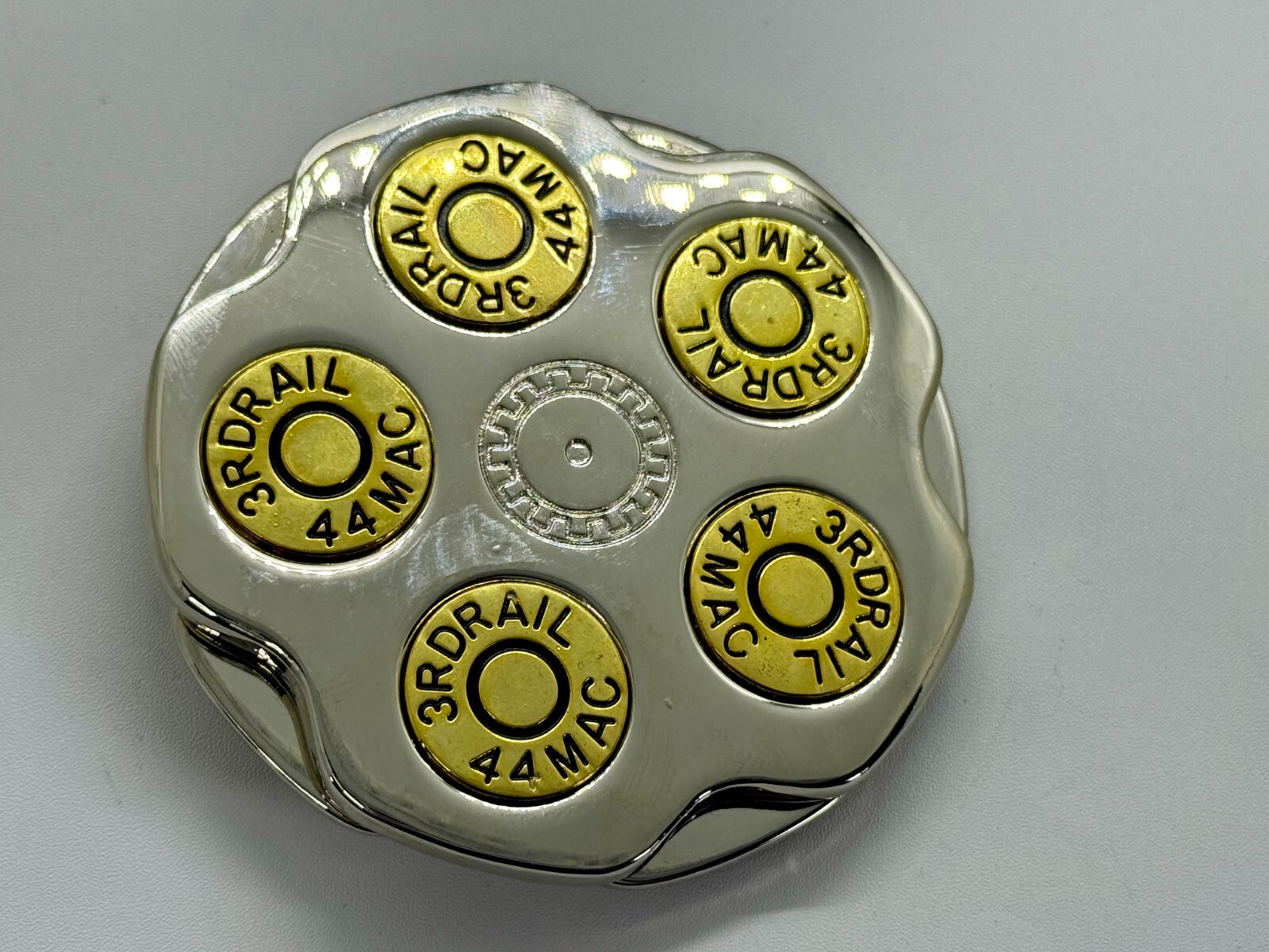 3RDRAIL Magnum 44 Revolver Gun Shell Bullet Moving Collectors Belt Buckle