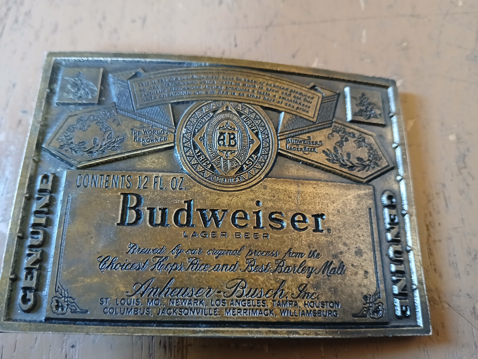 Budweiser Belt Buckle – Used