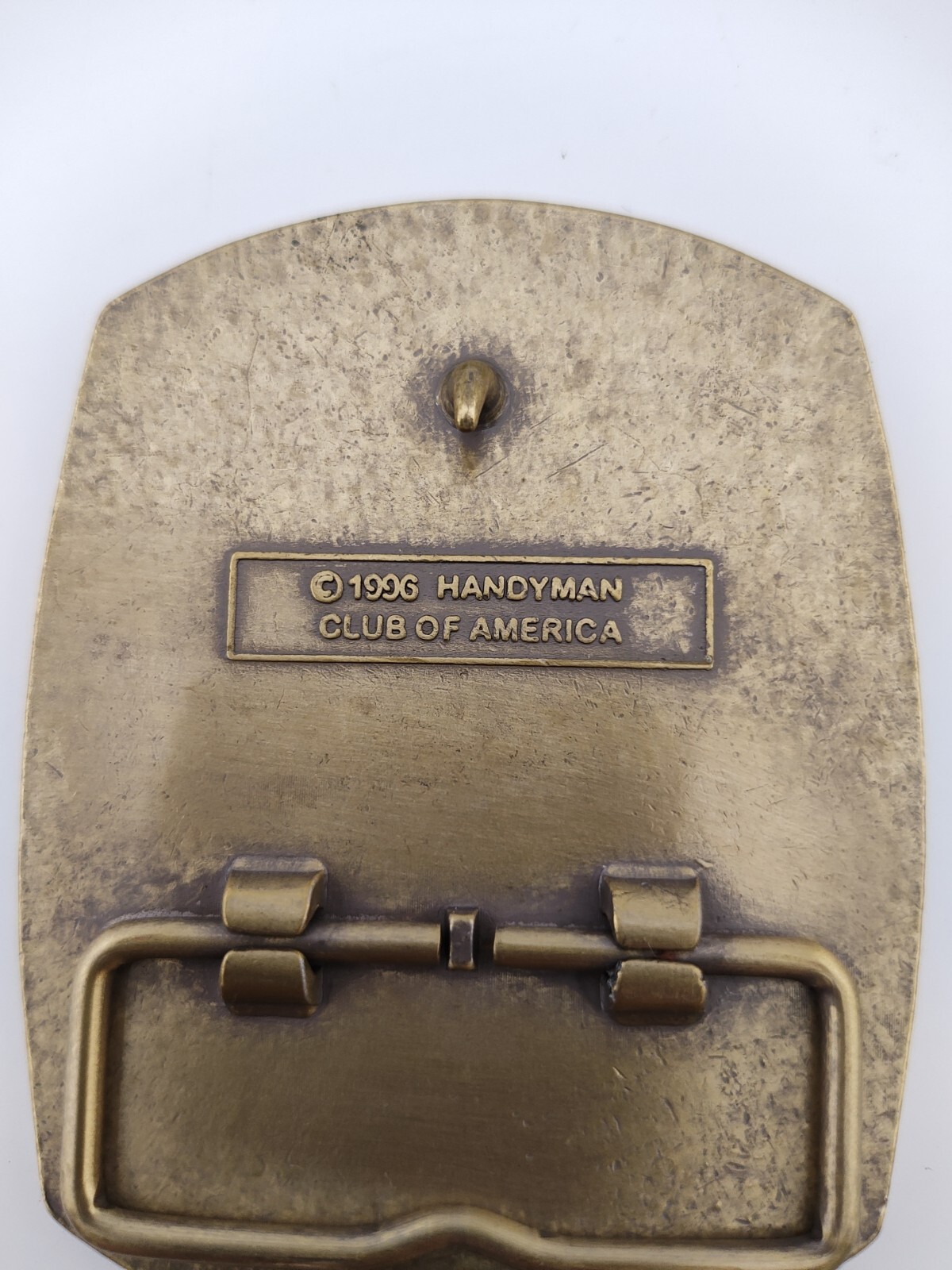 Belt Buckle Cast Brass Handyman Club of America Life Member 1996