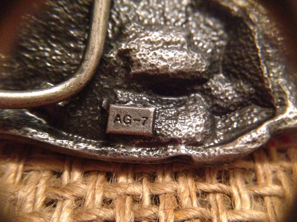 SISKIYOU ARIZONA GOLD PANNING PEWTER BELT BUCKLE AG-7 1984 WILLIAMS OREGON