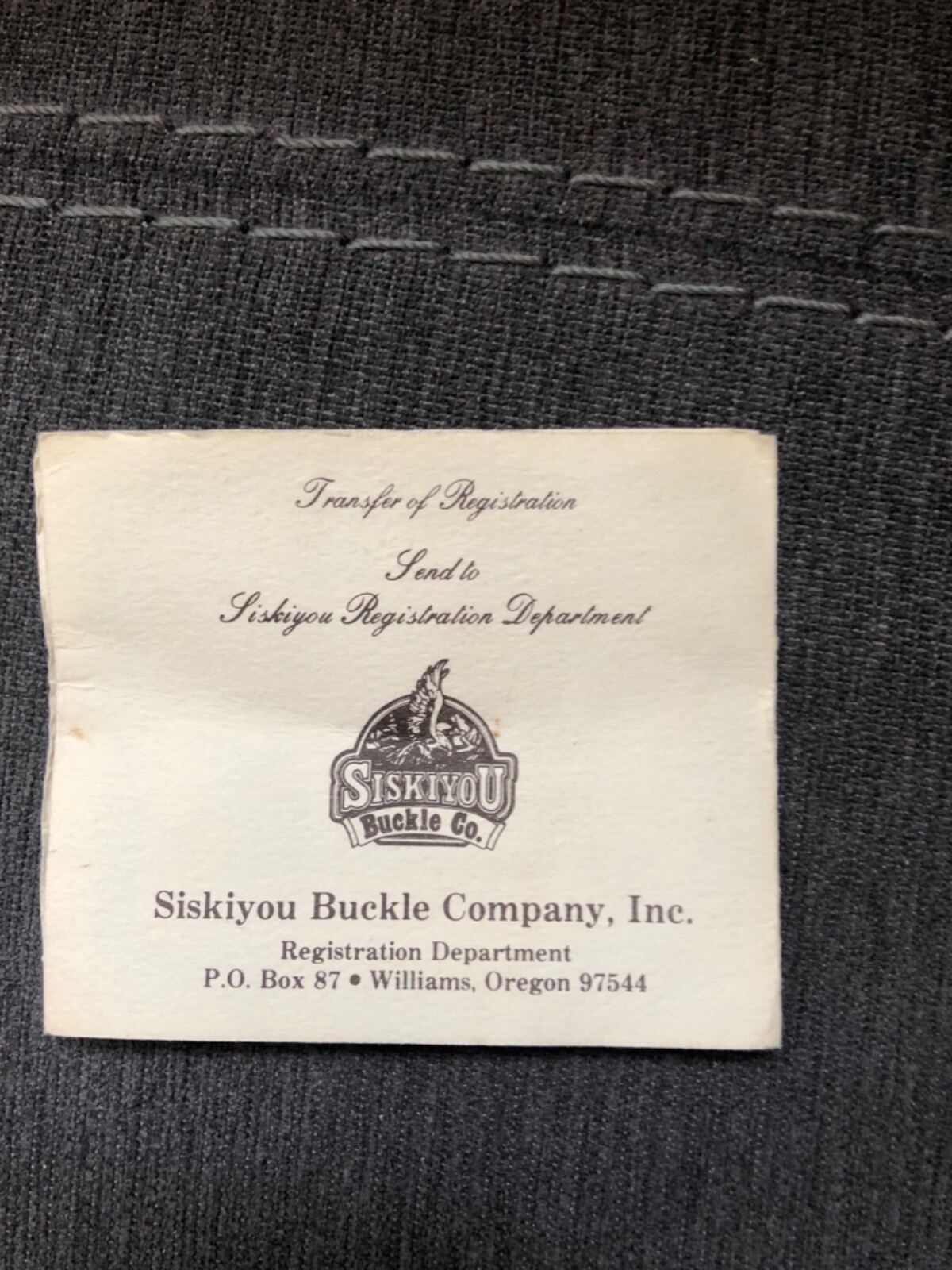 Siskiyou Buckle Co. Winchester Repeating Arms New Haven Conn. Vintage Brass