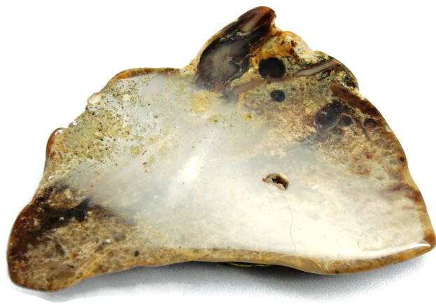 Belt Buckle Large Brown Natural Stone Polished Marble One of a Kind Handmade