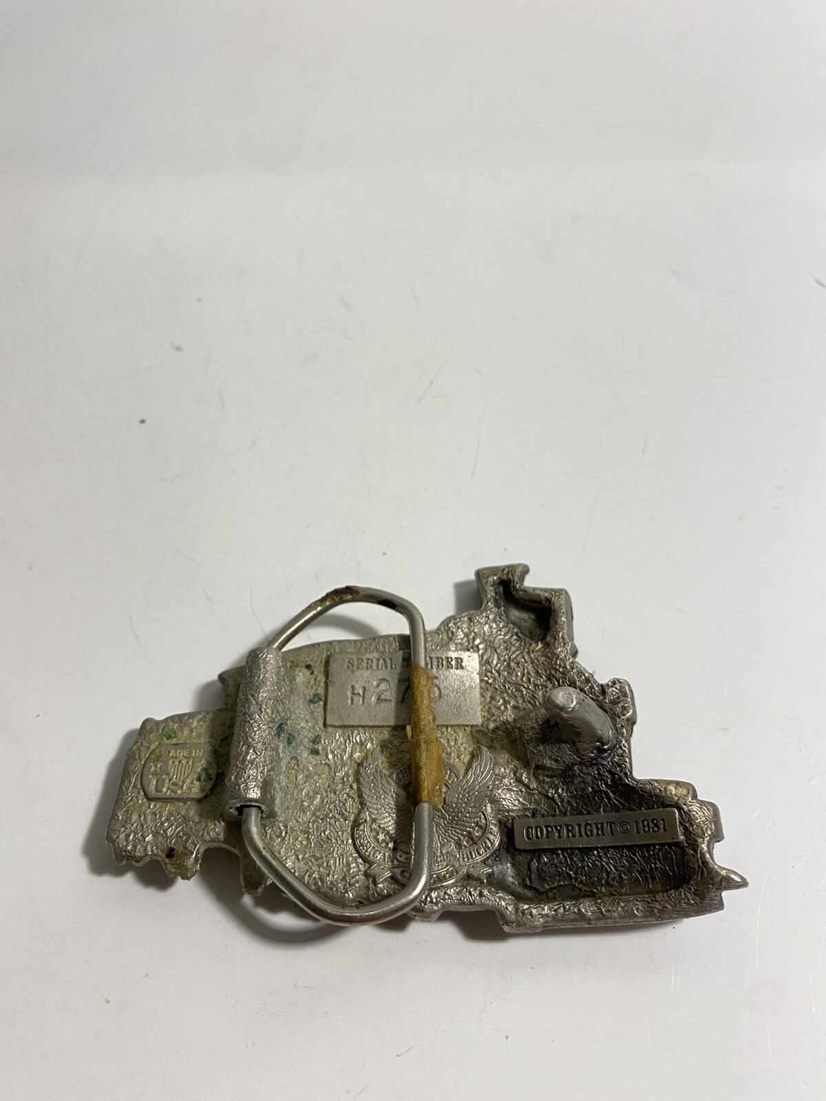 original 1981 Great American Buckle Co. Train Belt Buckle # 275 Made in the USA