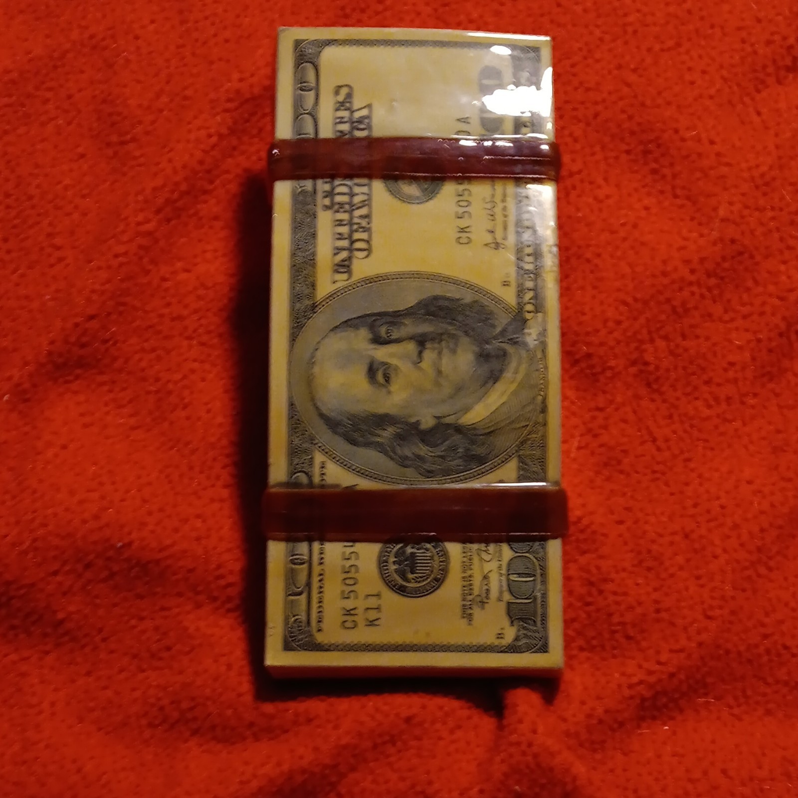 Men&rsquo;s $100 Bill Money Design Metal Belt Buckle, Multicolor, Fits 1.5 in Belt
