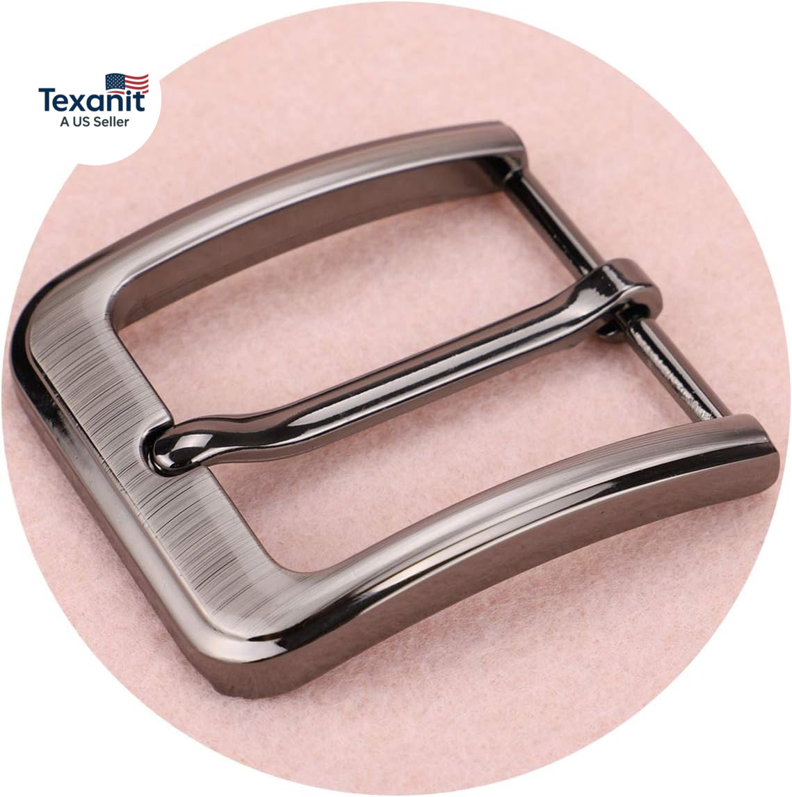 1.5 Inches (38-40 Mm) Belt Buckle Single Prong Square Replacement Buckle for Men