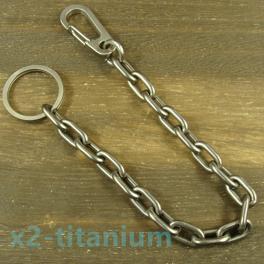 Heavy duty Titanium anti lost Key chain ring bracelet snap hook carabiner XH894