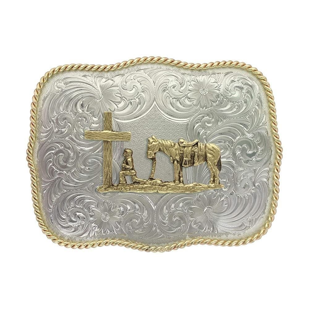 Montana Silversmiths Men&rsquo;s Cowboy And Crosses Buckle
