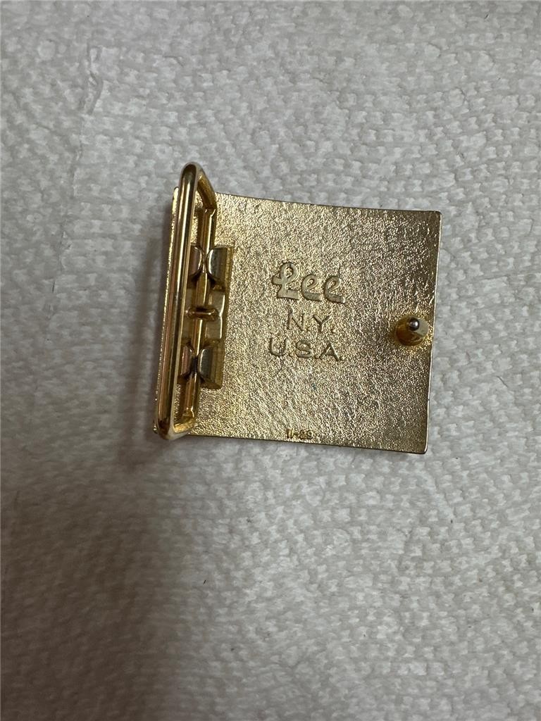 Vintage Lee Jeans M Initial Belt Buckle