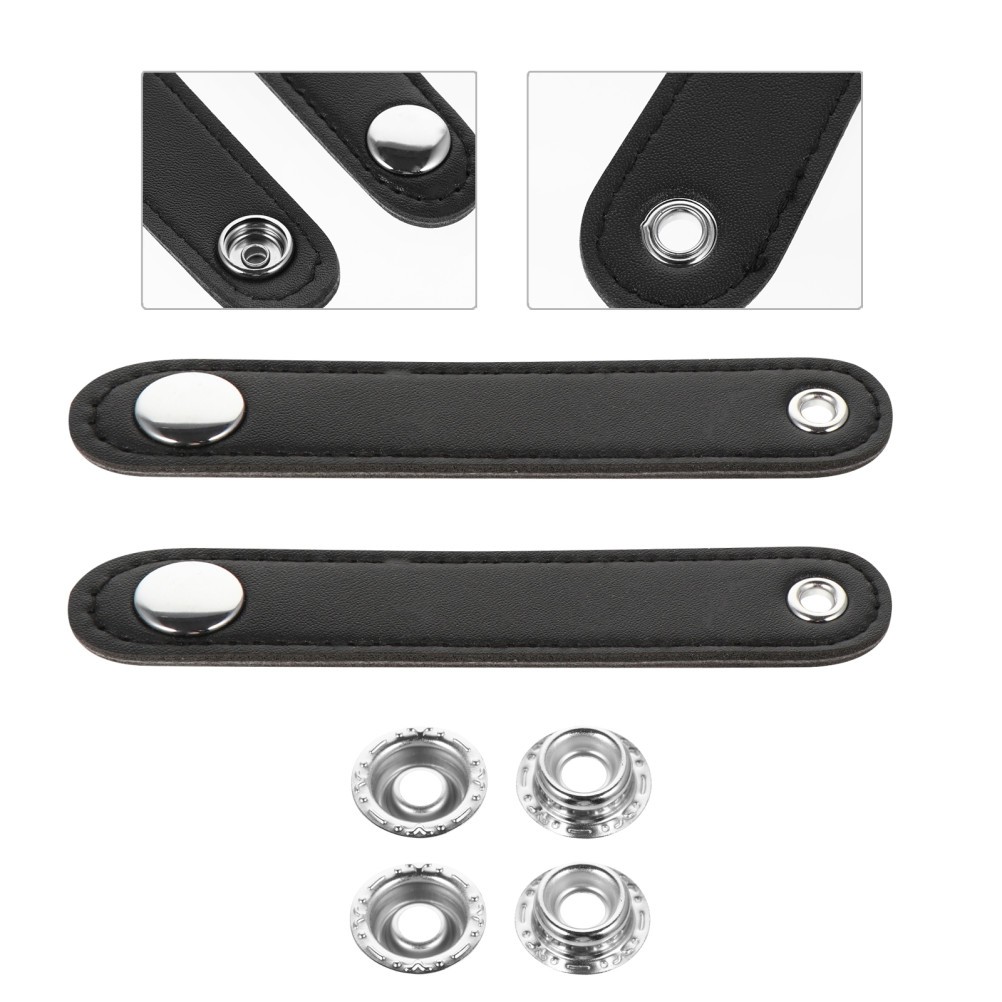 2Pcs Universal Black Bellows Buckle Belts for Instrument with Fine Design