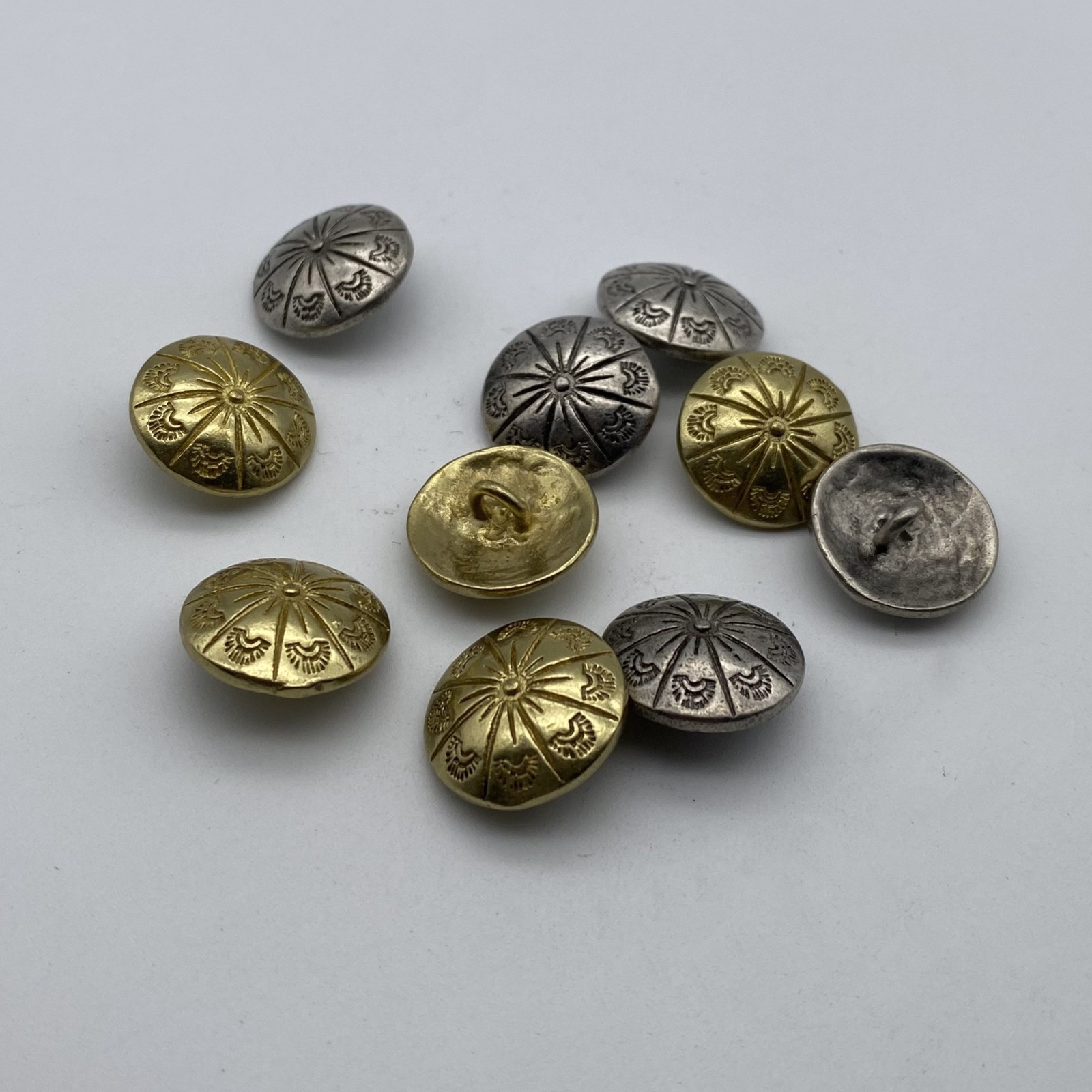 Brass Round Sewing Button Clothing Classic Button DIY lot