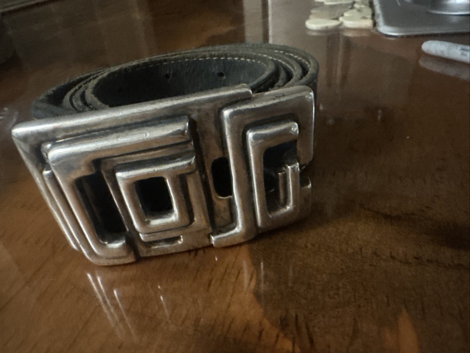 Nagual Joseph Bertoli Men’s Black Belt With Silver 2” Buckle 40”-44”
