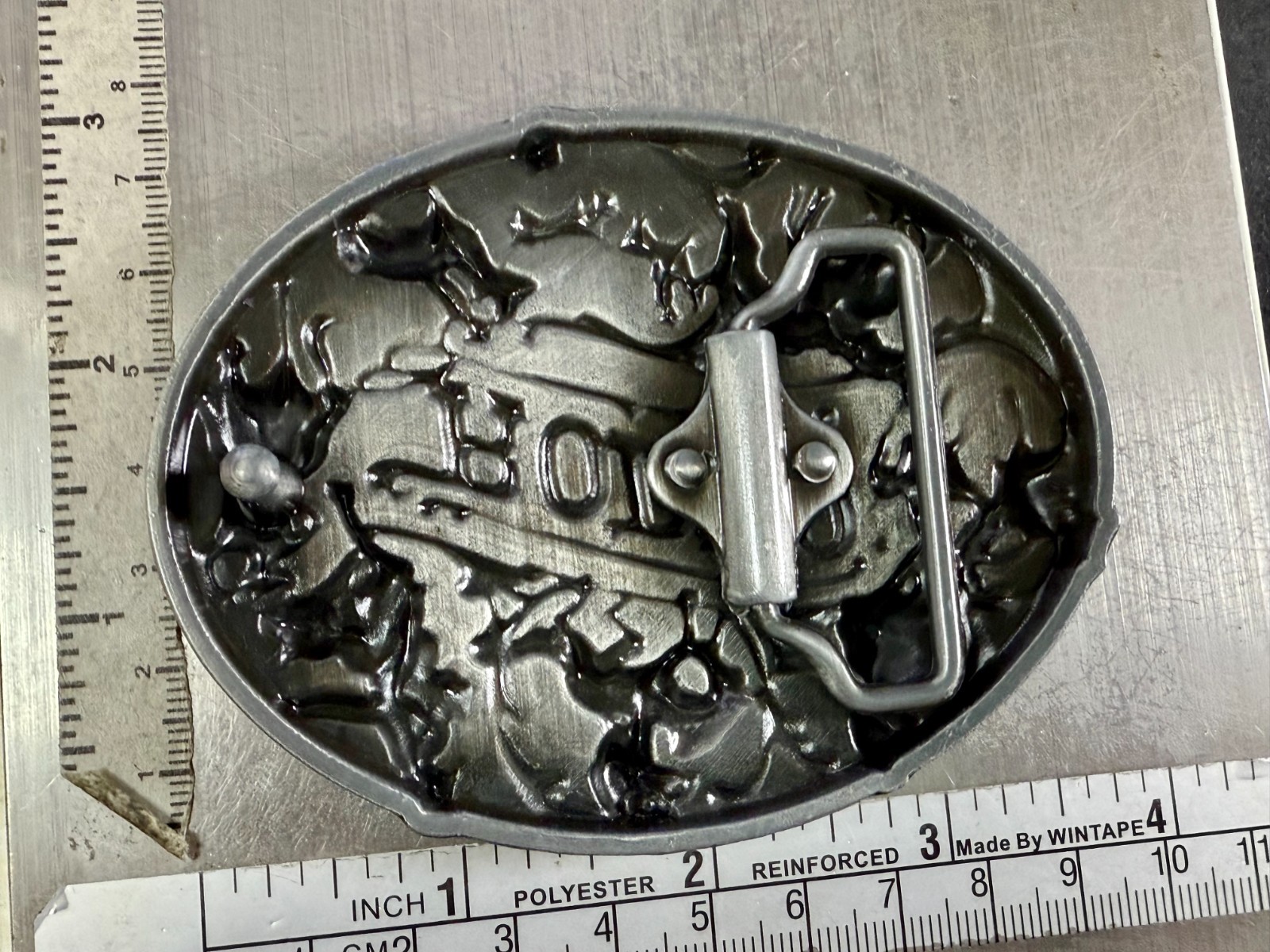 Cowboy Rodeo Calf Roping Bucking Bronco Rancher Enameled New Western Belt Buckle