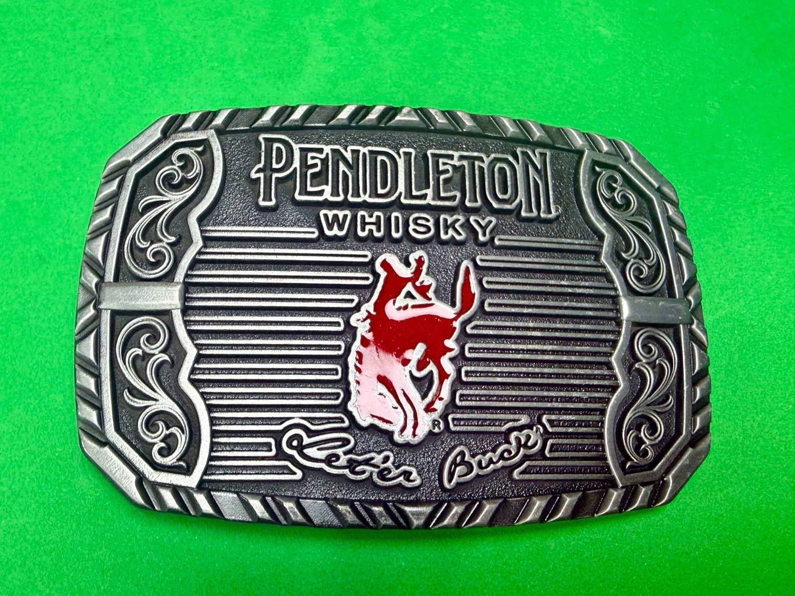 2025 Pendleton Whiskey Let&rsquo;er Buck Rodeo Cowboy Montana Silversmiths Belt Buckle