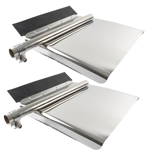 24 in x 24 in Stainless Steel Quarter Mud Flap Set Replacement for Semi Truck
