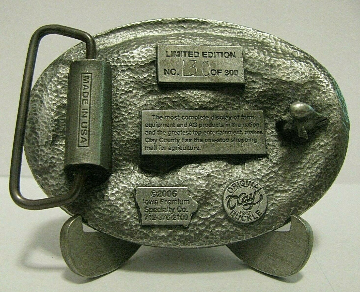 Clay County Fair Spencer Iowa 2006 Covered Wagon Farm & Ag Belt Buckle Ltd Ed