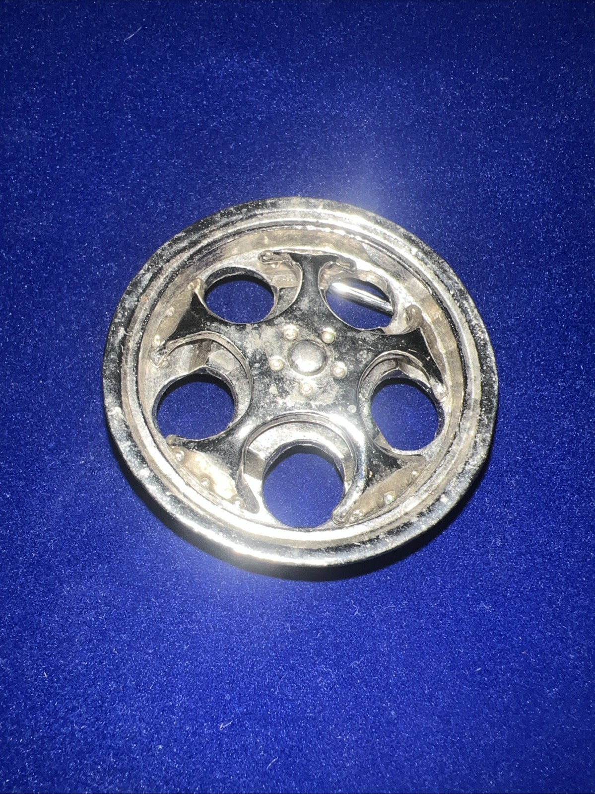 Spinning Rim/ Wheel Chrome Belt Buckle
