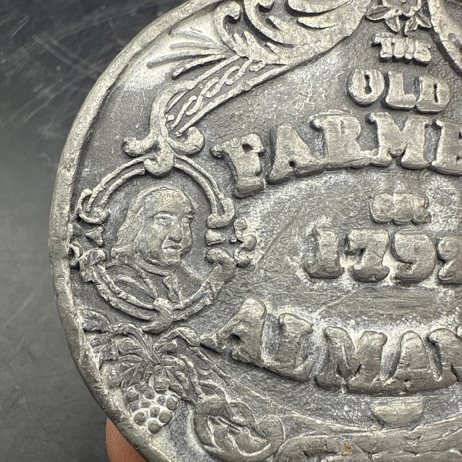 1792 St. Louis The Old Farmer’s Almanac Retired Vintage Belt Buckle Ben Franklin